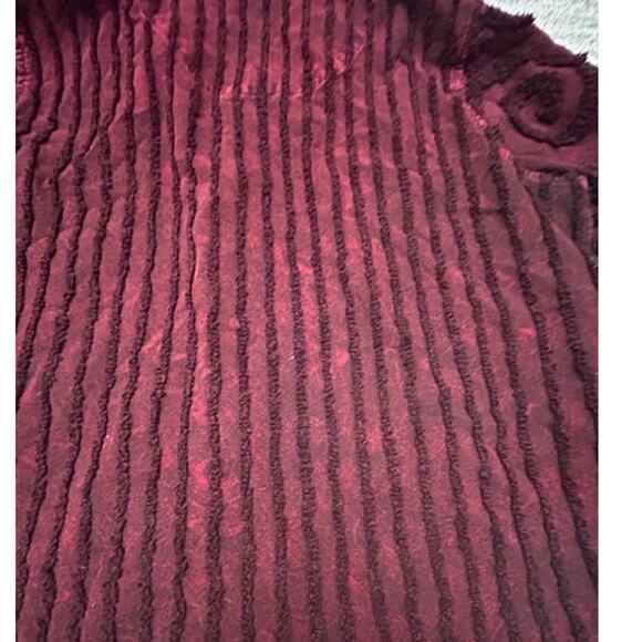 Produce Company Red Acid Wash 100% Cotton Embroidered Shirt Shacket Size S - Picture 6 of 7